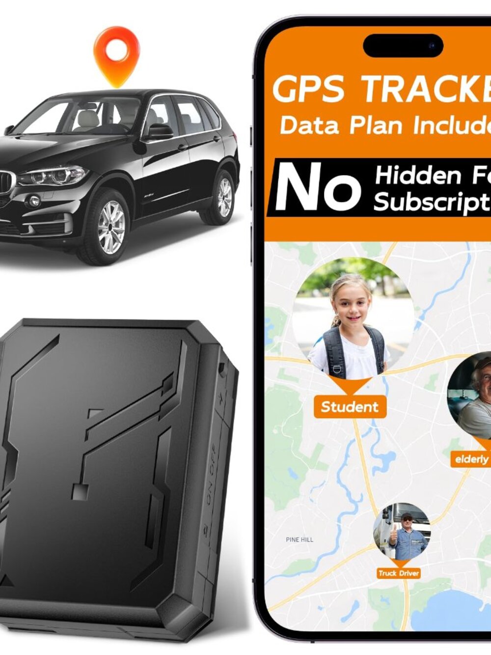 NEW Magnetic for Vehicles No Geofence Real-Time Long